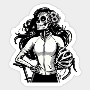 Catrina BW cycling Sticker